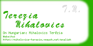 terezia mihalovics business card