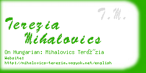 terezia mihalovics business card